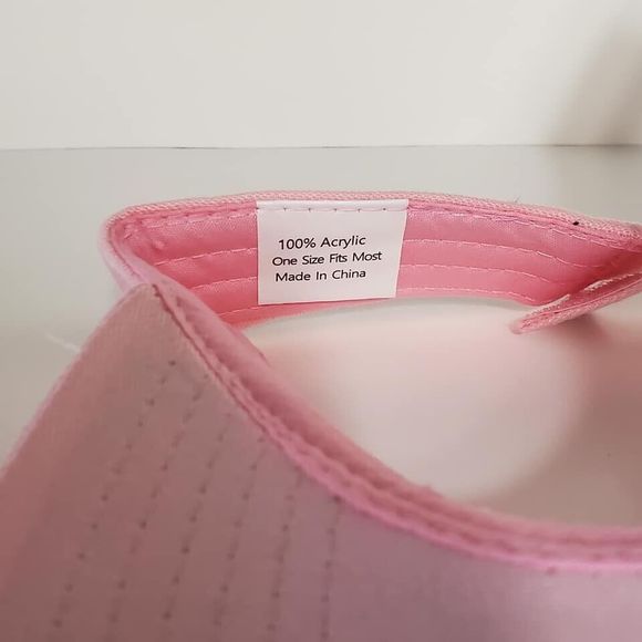 Bulk Lot New 12 Pink Sun Visor Golf Tennis Beach Cap Adjustable Strap